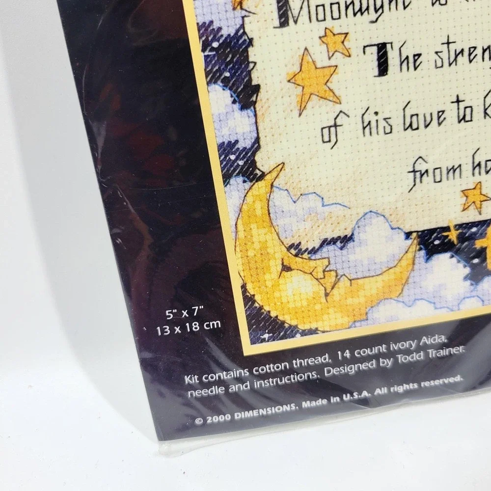 Dimensions CELESTIAL PRAYER Counted Cross Stitch Kit 5x 7 Sun Moon New 6837